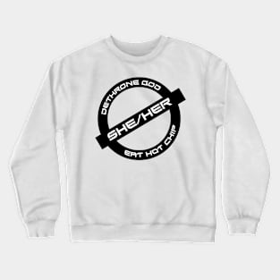 Gender Stamp - Hot Chip - She/Her Crewneck Sweatshirt